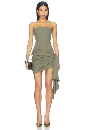 Strapless Drape Mini Dress Alex Perry