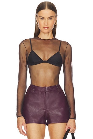 Long Sleeve Mesh Bodysuit Alex Perry