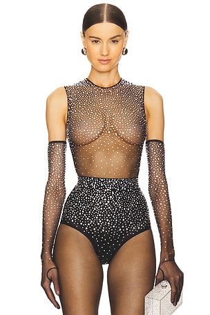 Crystal Mesh Bodysuit Alex Perry