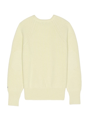 After Pray Rover Patched Knit Crew Neck Sweater in White. Size S. Also