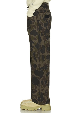 After Pray Neo Washed Work Pants Cloud Camo in Green. Size S. Also