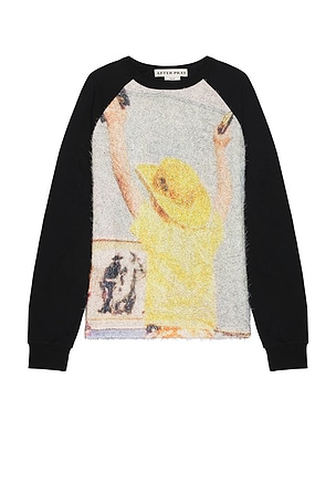 Printed Raglan Long Sleeve T-Shirt After Pray