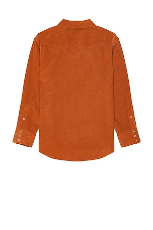 After Pray Western Corduroy Shirt in Orange