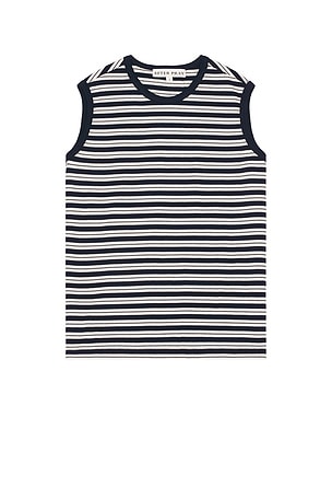 Stripe Sleeveless Tee After Pray