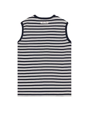 After Pray Stripe Sleeveless Tee in Black