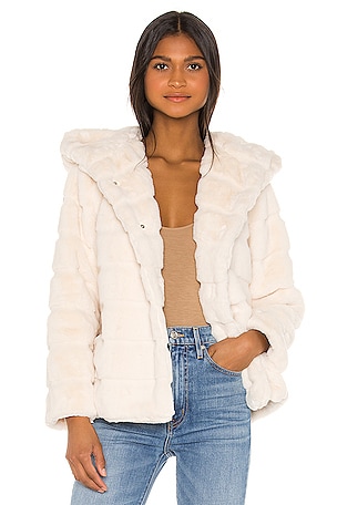 Apparis Goldie Faux Fur Jacket in Ivory REVOLVE