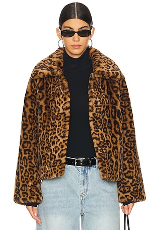 Elis Leopard Short Coat Apparis