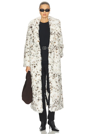 Gabrielle Snow Leopard Maxi Coat Apparis