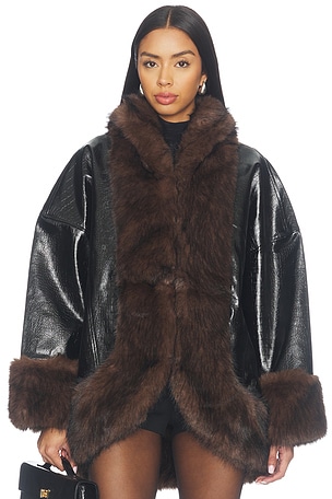 Carrie Faux Croc Coat Apparis