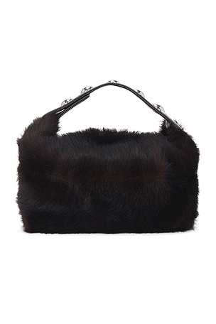Apparis Marfa Shaved Mink Pochette in Black