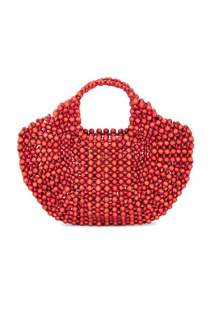 Aranaz Lagrima Medium Bag in Coral
