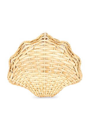 Aranaz Oskola Wicker Clutch in Neutral