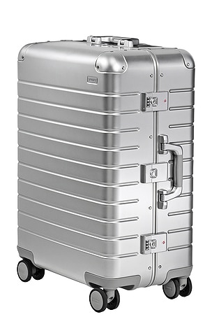 Away Aluminum Medium Checked in Metallic Silver
