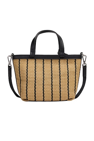 Away Mini Riviera Straw Tote in Tan