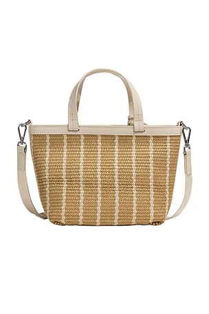 Away Mini Riviera Straw Tote in Tan