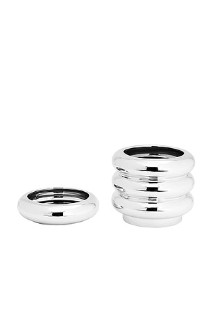 Areaware Stacking Planter Tall in Metallic Silver
