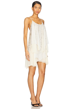 Aniye Records Bibi Mini Dress in Cream