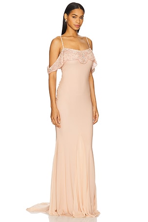 Aniye Records Ella Long Dress in Blush