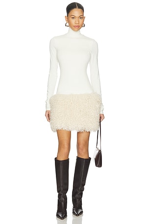 Nika Faux Fur Mini Dress Aniye Records