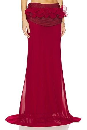 Aniye Records Tecla Long Skirt in Red