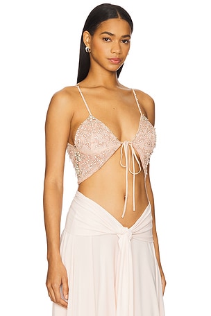 Aniye Records Ella Crop Top in Blush