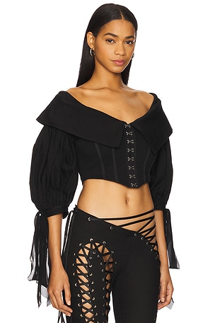 Aniye Records Dina Bustier in Black