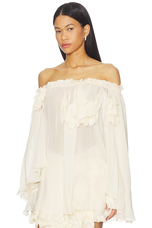 Aniye Records Pen Blouse in Cream