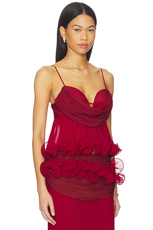 Aniye Records Tecla Wrap Top in Red