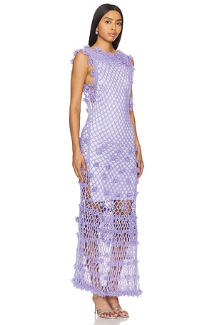 ANDREEVA Handmade Crochet Dress in Lavender