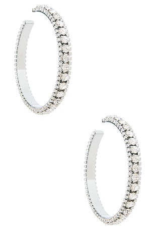 Large Crystal Hoop Earrings AREA
