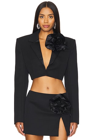 Flower Corsage Cropped Blazer AREA