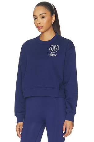 Astoria Racquet Club Cropped Sweatshirt in Navy Ocean Cavern