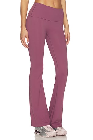 Astoria Foldover Flare Legging in Mauve