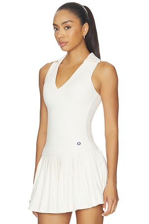 Astoria Polo Tank Top in Cream Coconut Milk