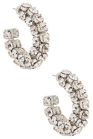 Small Crystal Hoop Earrings AREA