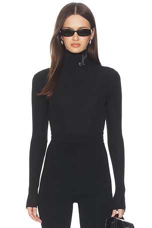 Turtleneck Logo Bodysuit AREA