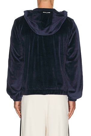adidas by Wales Bonner Velour Track Jacket in Navy