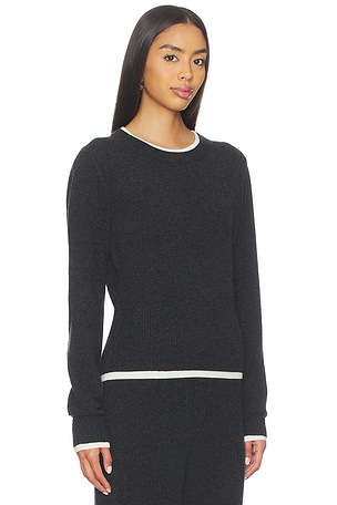 Artless Forever Tove Layered Cashmere Crewneck in Charcoal