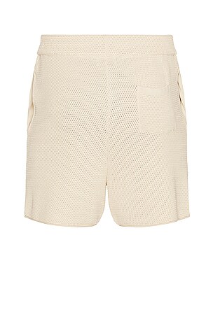 Askyurself Crochet Mesh Shorts in Cream