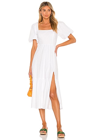 ASTR the Label Poplin Tiered Dress in White | REVOLVE ASTR the Label Poplin Tiered Dress in White | REVOLVE