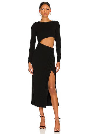 LPA Auburn Sweater Dress in Black REVOLVE