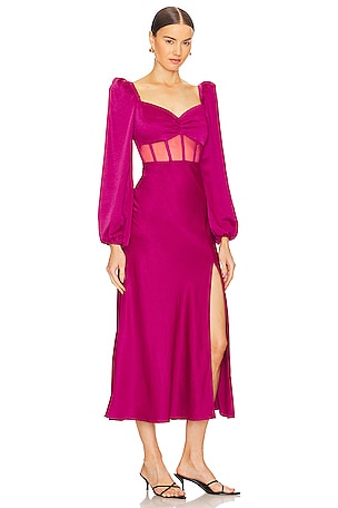 ASTR the Label Gianna Dress in Fuchsia