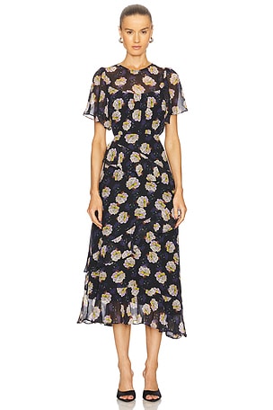 Astr the label floral ruched front maxi dress best sale