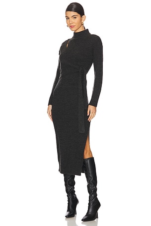 ASTR the Label Audree Sweater Dress in Charcoal