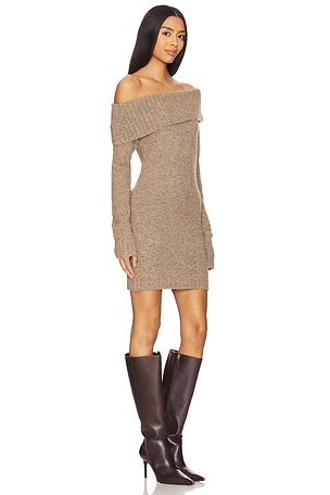 ASTR the Label Leya Sweater Dress in Taupe