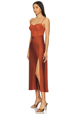 ASTR the Label Bustier Dress in Rust