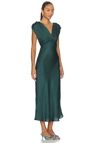 ASTR the Label Deitra Dress in Dark Green