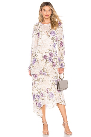 ASTR the Label Mona Dress In Cream Lilac Floral in Cream Lilac Floral |  REVOLVE