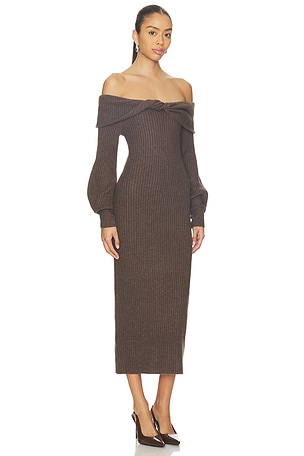 ASTR the Label Tilde Sweater Dress in Brown