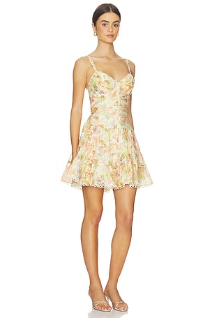 ASTR the Label Tazia Mini Dress in Lemon,Pink